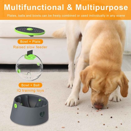 Dog Feeder Toys Set 3 in1 with Treat Balls