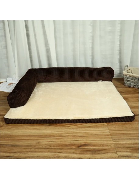 L-Shaped Soft Cushion Dog Bed