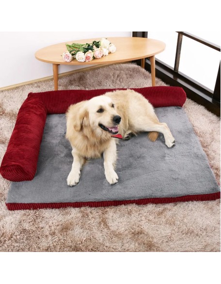 L-Shaped Soft Cushion Dog Bed