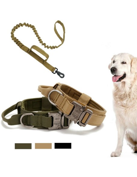 Dog Collar Adjustable Military Tactical Pets Dog Collars Leash Control