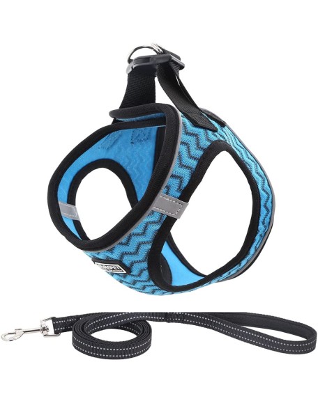 Dog Harness with Leash Set, No Pull Adjustable Reflective Step-in Puppy Harness