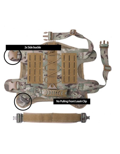 Tactical Dog Harness No Pull with Pouch