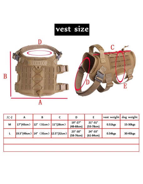 Tactical Dog Harness No Pull with Pouch