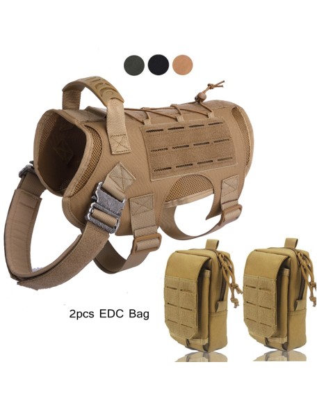 Tactical Dog Harness No Pull with Pouch