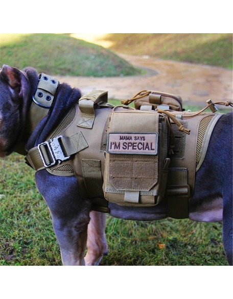 Tactical Dog Harness No Pull with Pouch