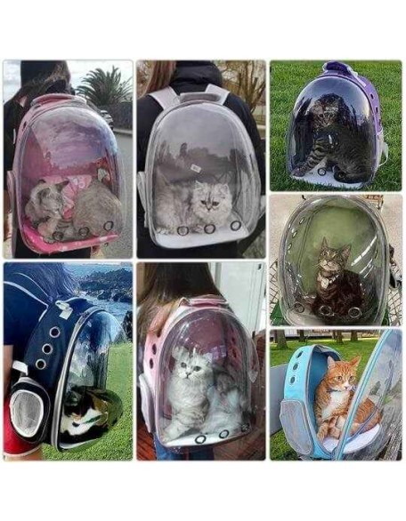 Multicolor Cat Backpack Carrier Breathable Bubble Bag