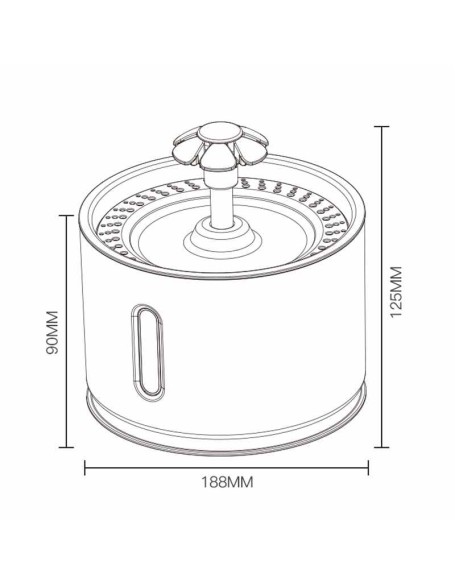 Automatic Pet Water Fountain Dispenser With/Without Infrared Motion Sensor