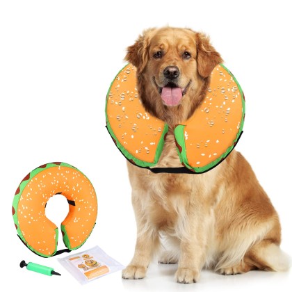 Recovery Collar for Dogs & Cats,Inflatable Dog Cone Collar