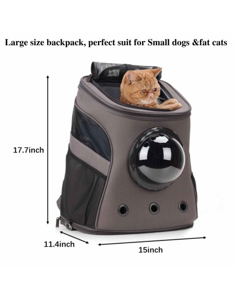 Large Cat Backpack Carrier with Bubble