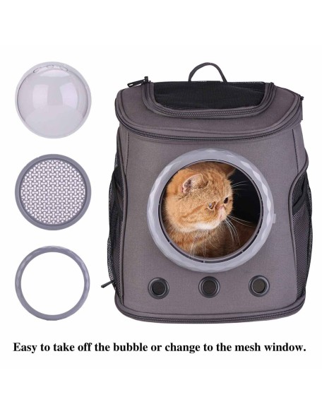 Large Cat Backpack Carrier with Bubble