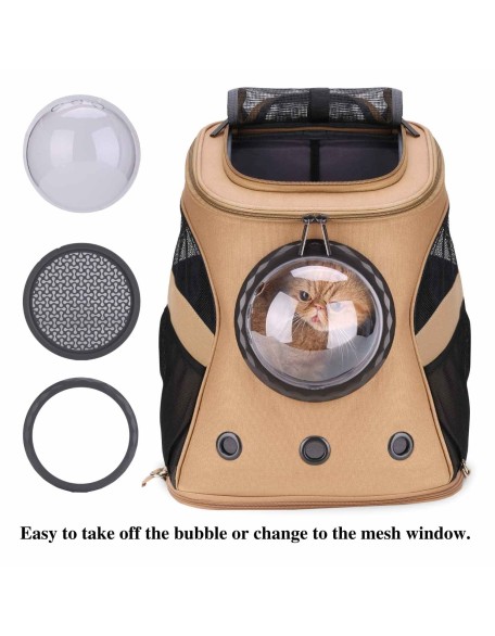 Large Cat Backpack Carrier with Bubble