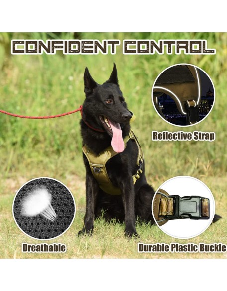 Military No Pull Tactical Dog Harness Vest