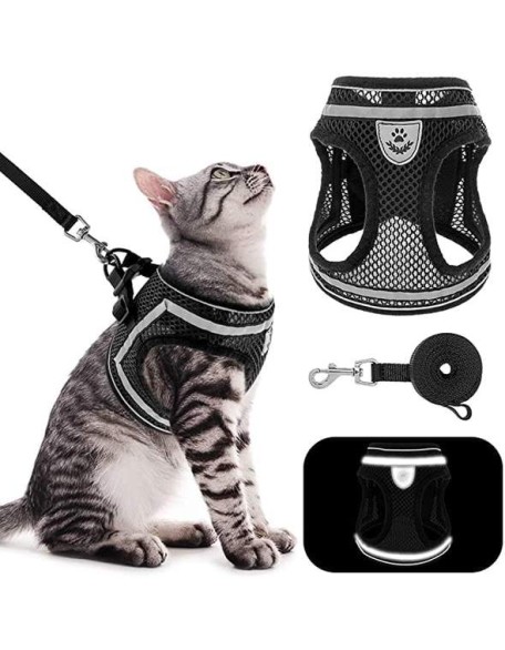 Reflective Cat & Kitten Harness And Leash Set