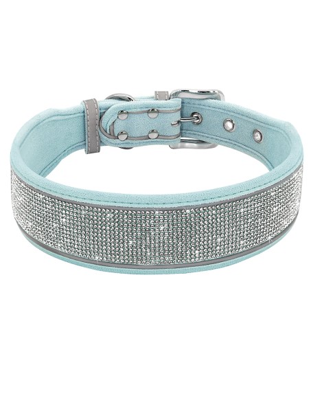 Crystal Reflective Rhinestone Bling Dog Collar