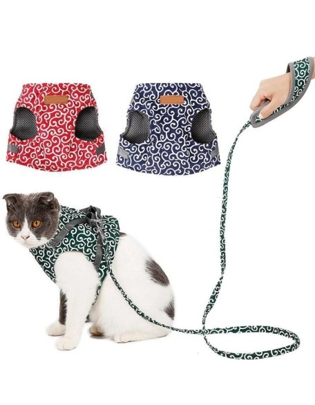 Cat Vest Harness And Leash Set To Outdoor Walking