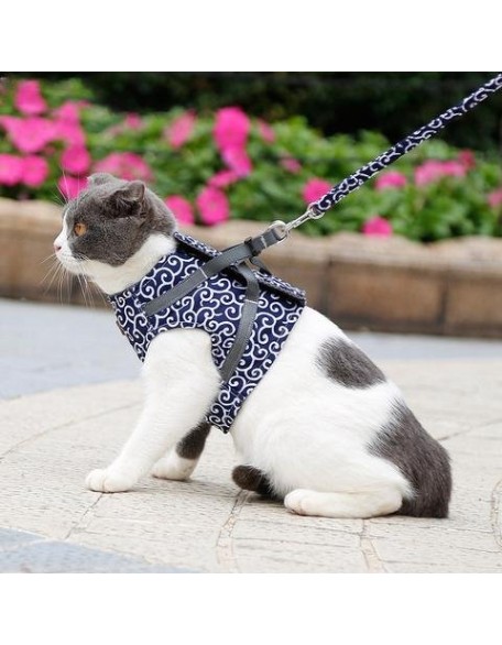 Cat Vest Harness And Leash Set To Outdoor Walking