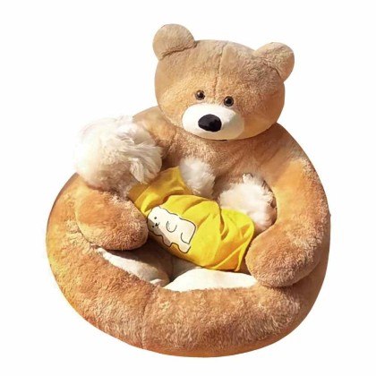 Cute Detachable Cuddle Bear Cat Bed