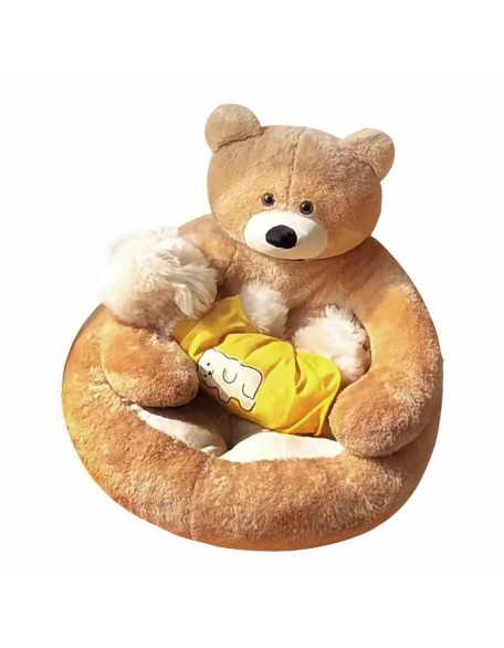 Cute Detachable Cuddle Bear Cat Bed