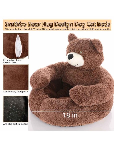 Cute Detachable Cuddle Bear Cat Bed