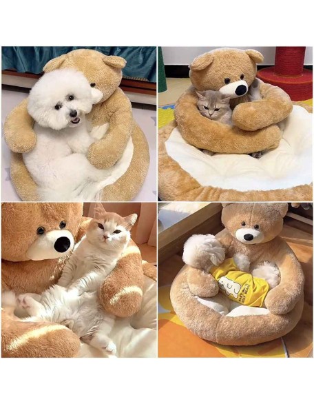 Cute Detachable Cuddle Bear Cat Bed