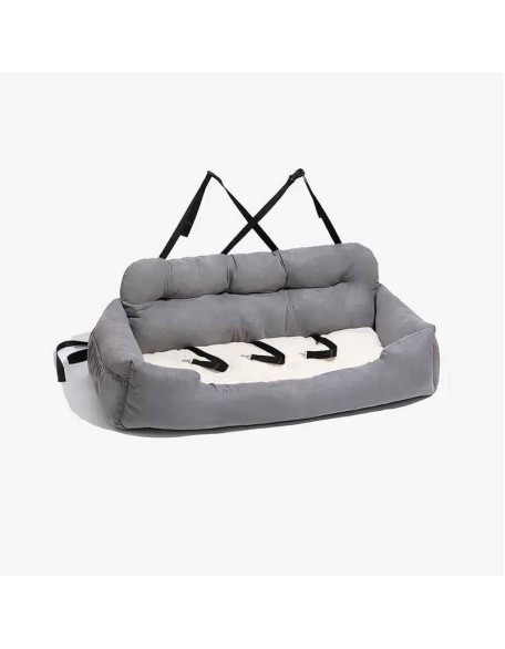 Travel Bolster Safety Medium Large Dog Car Back Seat Bed, Waterproof Pro