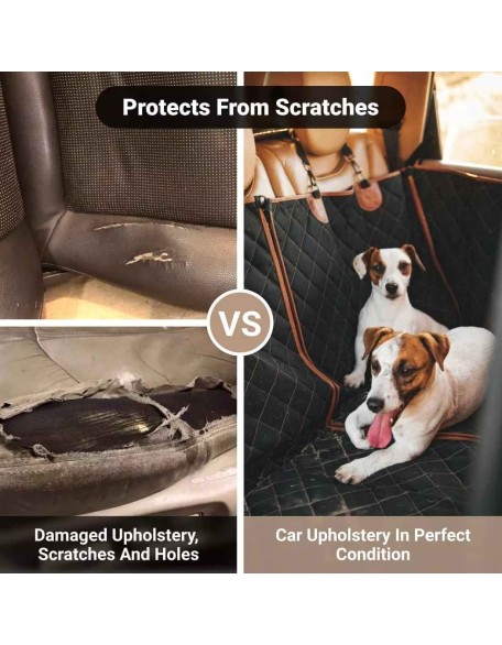 Car Dog Seat Cover Waterproof Scratchproof Black Brown