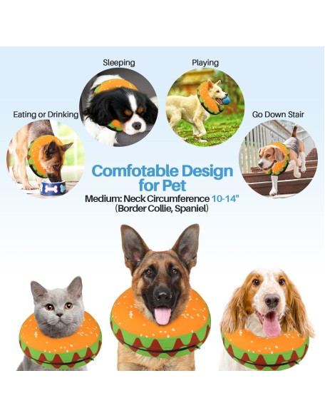 Recovery Collar for Dogs & Cats,Inflatable Dog Cone Collar