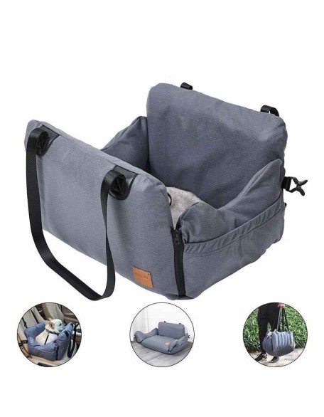 3-in-1 Waterproof Dog Car Booster Seat With Safety Belt