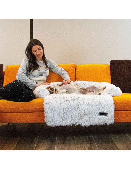 4 in 1 Comfy Pet Bed Calming Soft Faux Fur for Dogs Cats