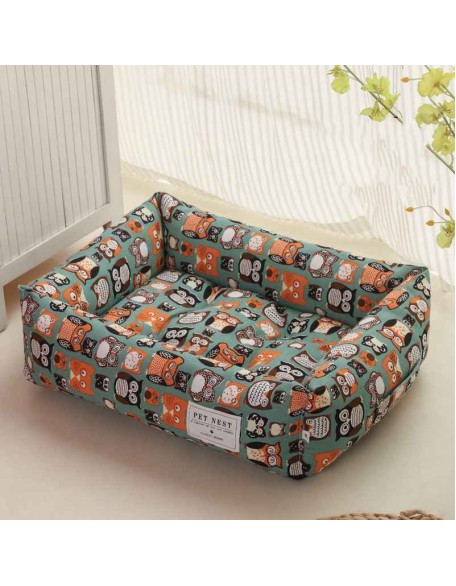 Pet Mat Square Grid Dog Cat Bed