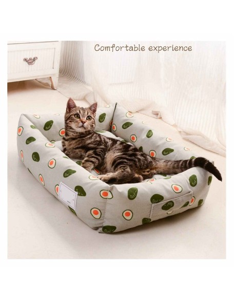 Pet Mat Square Grid Dog Cat Bed