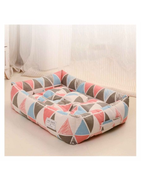 Pet Mat Square Grid Dog Cat Bed