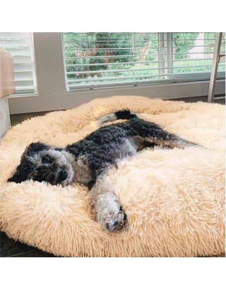 Calming Dog Bed - Anxiety Relieving Dog Bed, Anti-Anxiety Donut Pet Bed