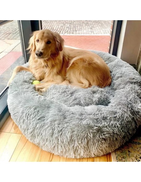 Calming Dog Bed - Anxiety Relieving Dog Bed, Anti-Anxiety Donut Pet Bed