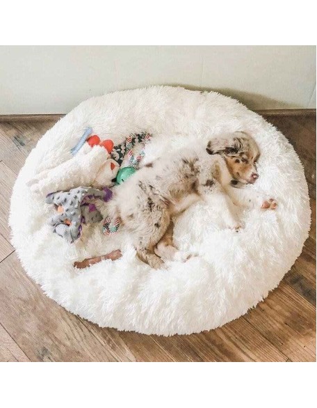 Calming Dog Bed - Anxiety Relieving Dog Bed, Anti-Anxiety Donut Pet Bed