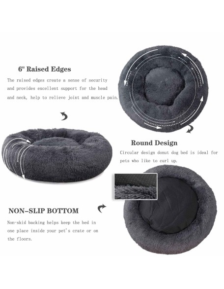 Original Calming Dog Bed - Donut Cuddler Dog Bed - Original Calming Pet Bed  (7 Sizes Available)