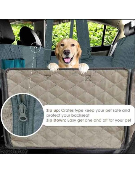 Premium Dog Rear Car Seat Cover, Free Seat Belt Strap