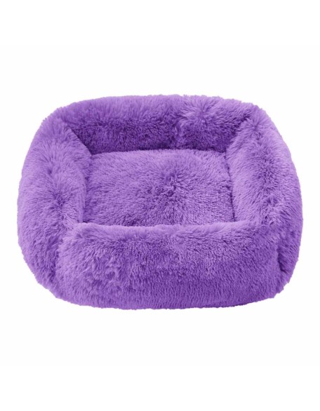 Plush Dog Bed, Super Soft Square Anti Anxiety Dog Bed