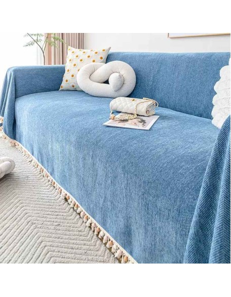 Vivid Color Chenille Washable Sofa Couch Cover