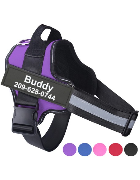 Best Custom Dog Harness No Pull Harnesses With Handle Personalized Name Tag