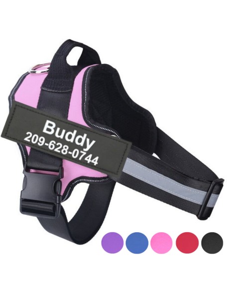 Best Custom Dog Harness No Pull Harnesses With Handle Personalized Name Tag