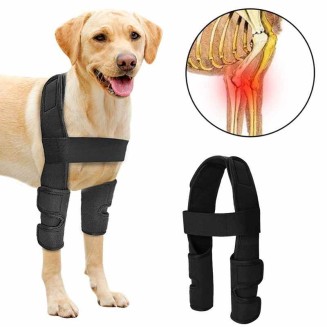 Dog Elbow Pads Protector for Hygroma, Adjustable Dog Shoulder Brace Front Leg Brace