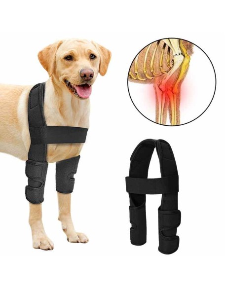 Dog Elbow Pads Protector for Hygroma, Adjustable Dog Shoulder Brace Front Leg Brace