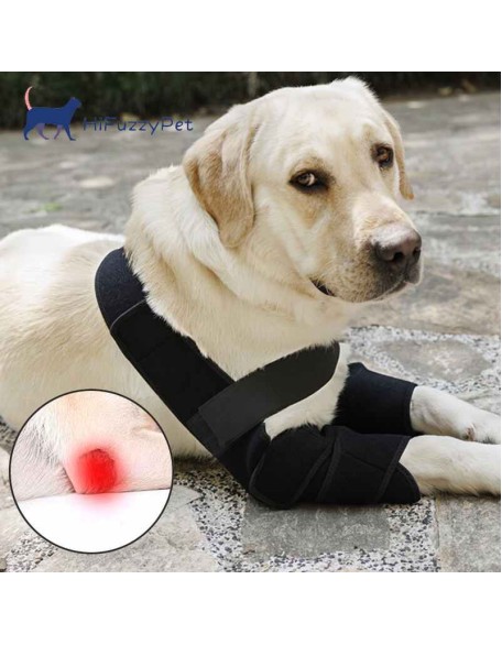 Dog Elbow Pads Protector for Hygroma, Adjustable Dog Shoulder Brace Front Leg Brace