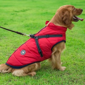 Dog Winter Jacket Coat With Harness, Waterproof Dog Winter Coat