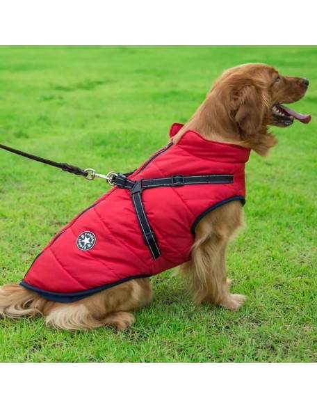 Dog Winter Jacket Coat With Harness, Waterproof Dog Winter Coat