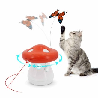 Interactive Cat Toys Laser,360 Degree Automatic Chasing Laser Realistic Fluttering Butterfly