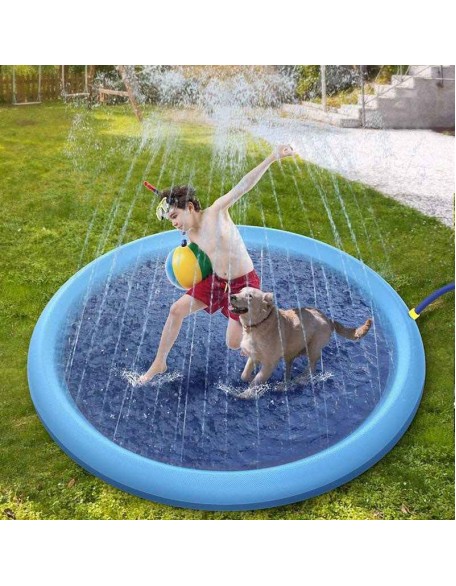 Sprinkler Cooling Play Mat For Dogs - Splash Sprinkler Pad for Dogs Kids