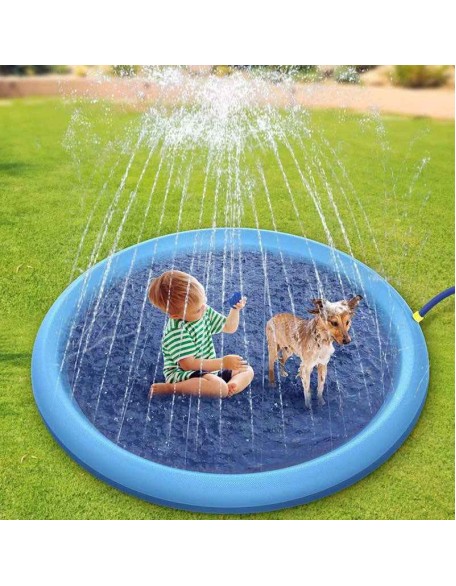 Sprinkler Cooling Play Mat For Dogs - Splash Sprinkler Pad for Dogs Kids