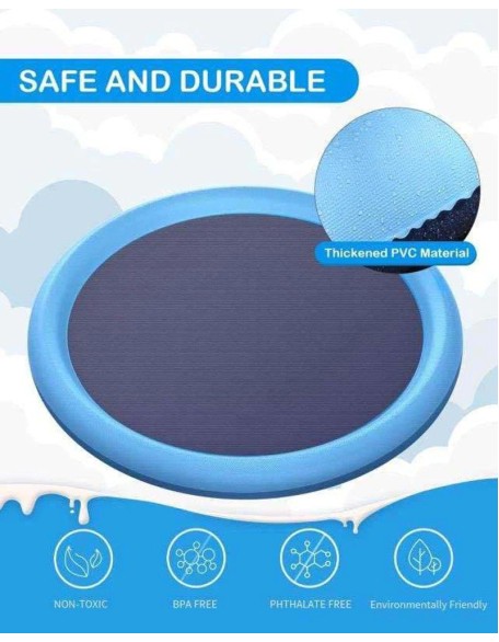 Sprinkler Cooling Play Mat For Dogs - Splash Sprinkler Pad for Dogs Kids